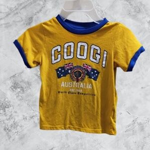 COOGI Kids Australia Yellow Tee with Blue Trim